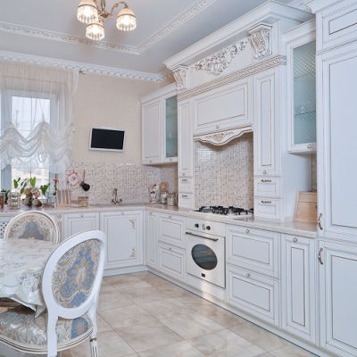 Кухня Виконт белый Кухни наших клиентов Кухня Виконт белый