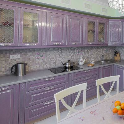 Кухня Виконт лиловый Кухни угловые Кухня Виконт лиловый