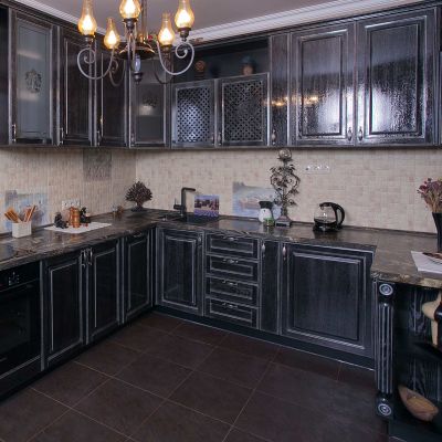 Кухня Виконт чёрный Кухни наших клиентов Кухня Виконт чёрный