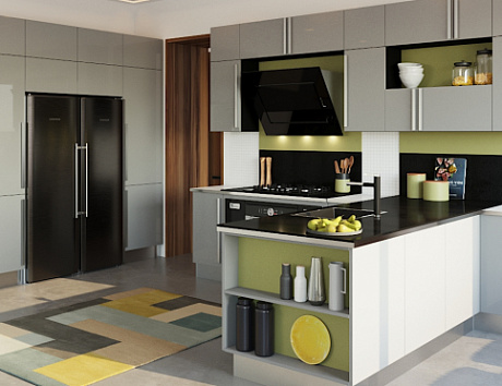 Кухни с островом и полуостровом