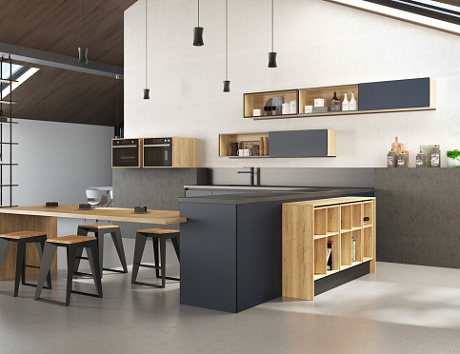 Синяя кухня в Твери