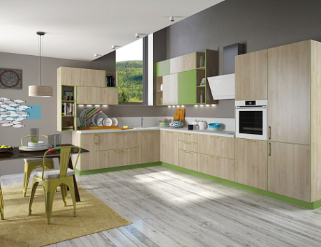 Бежевая кухня в Санкт-Петербурге