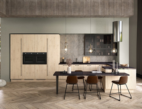 Бежевая кухня в Санкт-Петербурге