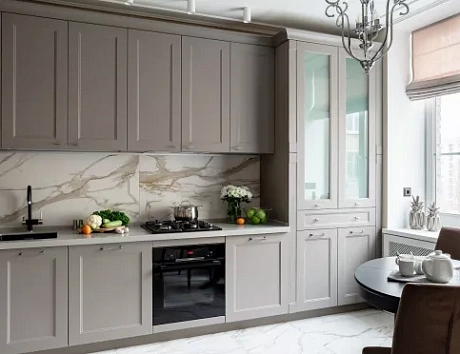 Коричневая кухня в Клину