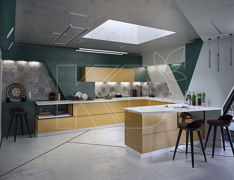 Современные угловые кухни