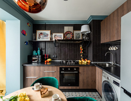 Коричневая кухня в Клину