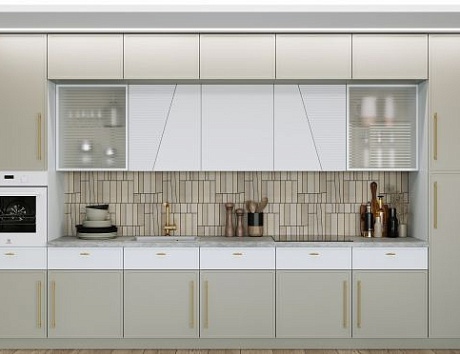 Мансардная кухня в стиле модерн