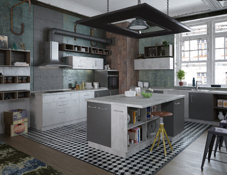 Серая кухня в Егорьевске