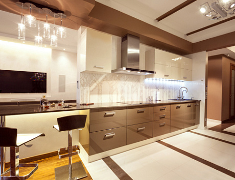 Бежевая кухня во Владикавказе