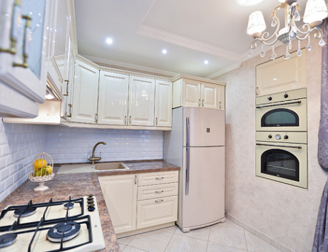 Бежевая кухня в Клину